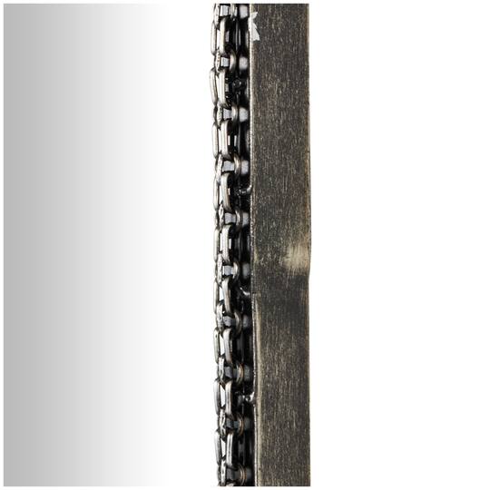 36" Silver Chain Link Framed Wall Mirror